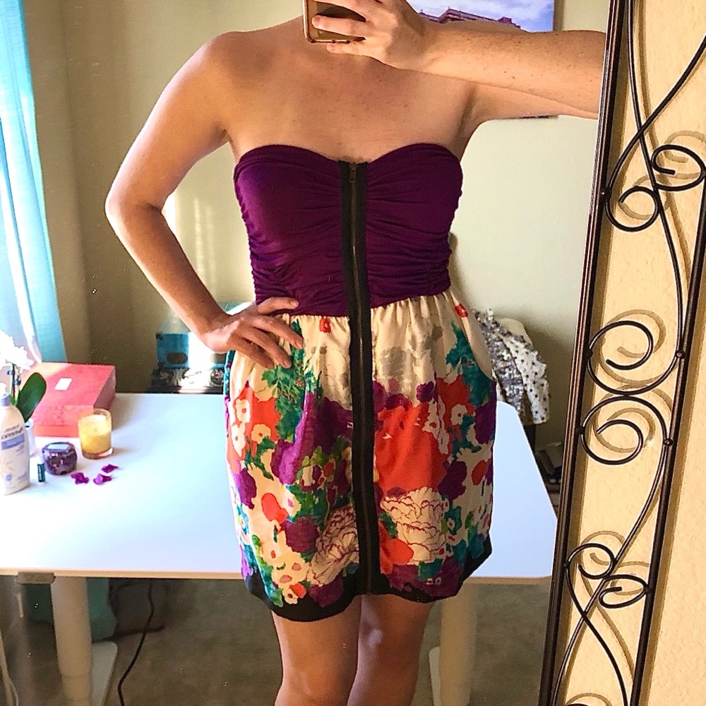 Zip-front Mini Dress - Picture 4 of 7